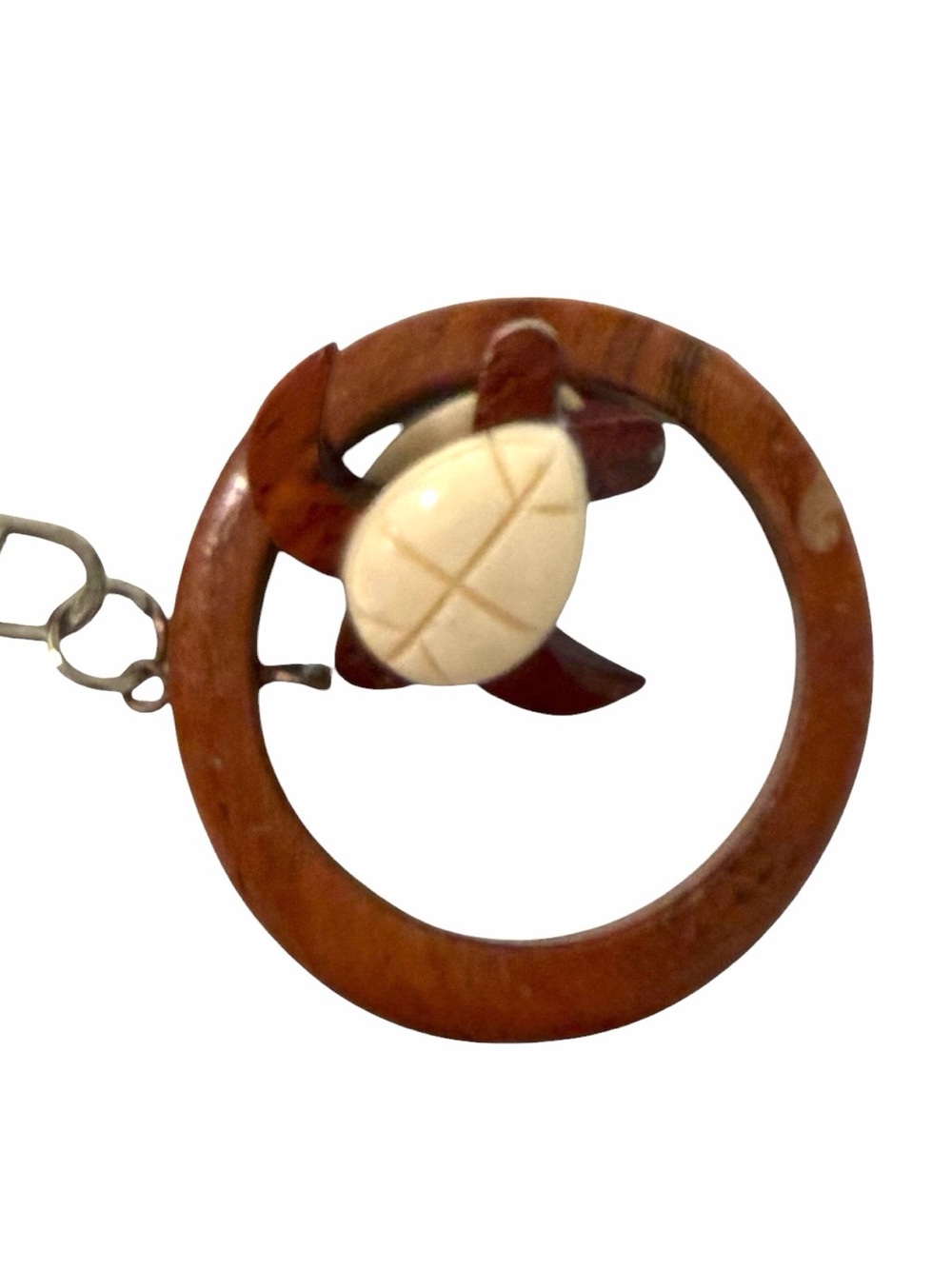Wooden Turtle Key Ring